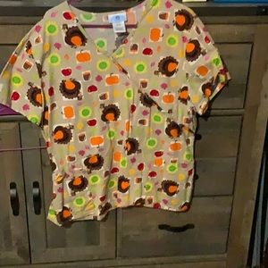 Thanksgiving Scrub Top